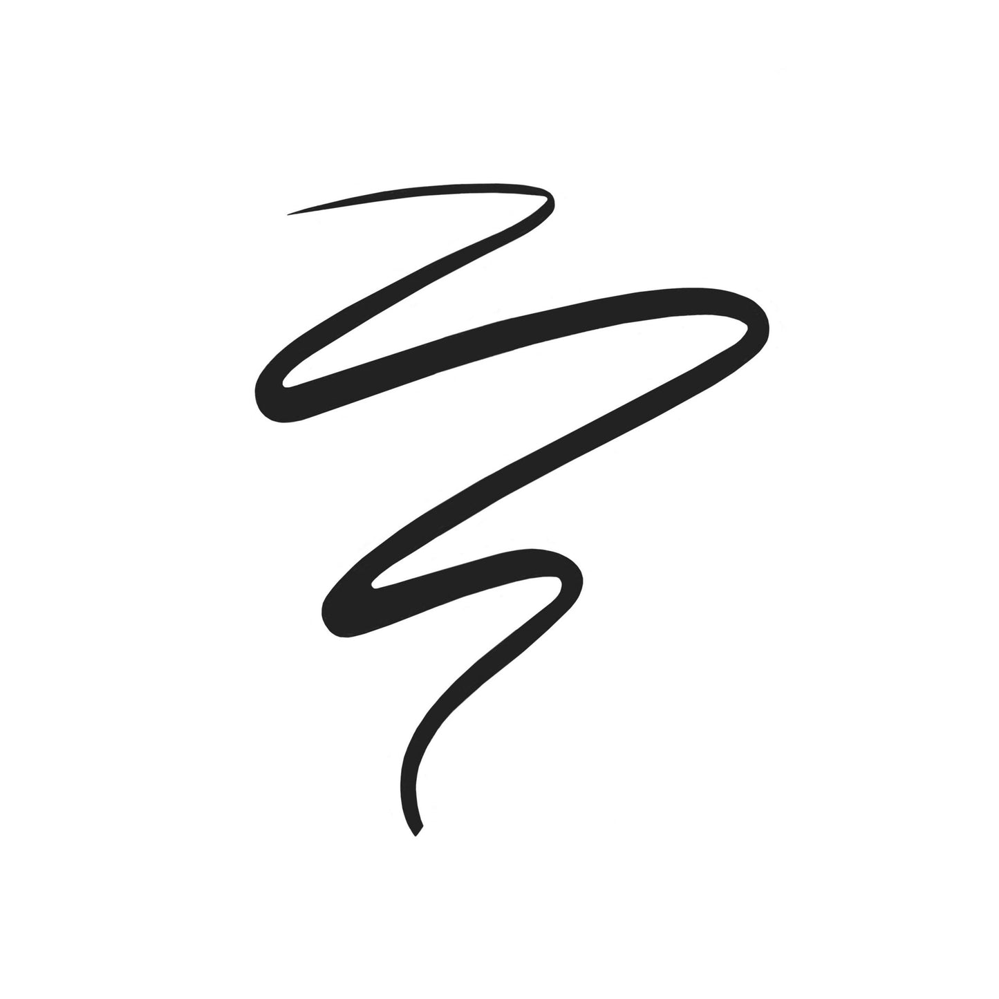 Angled felt tip eyeliner